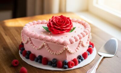 heart shaped cake