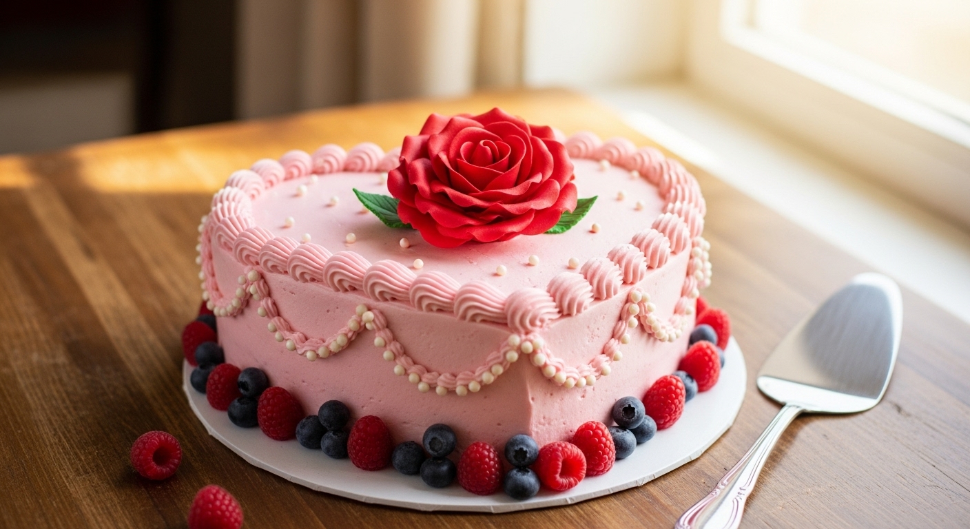 heart shaped cake